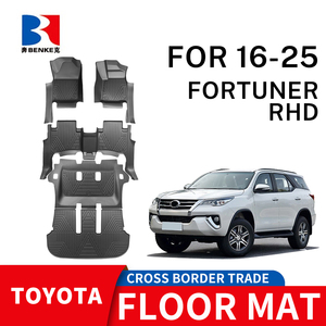Factory Custom 5D TPE <b>Rubber</b> Eco-friendly Waterproof Anti Slip 5D Car <b>Floor</b> Mats 3 Pieces for Toyota Fortuner RHD 2016-2025 - Product Image 1