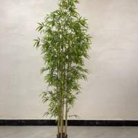 Plante de bambou artificielle pour la décoration de balcon et d'intérieur, avec une touche naturelle, en matière plastique, style luxueux