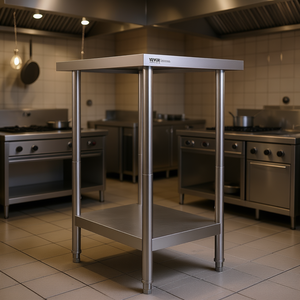 Vevor Stainless Steel Prep <b>Table</b> 24 X 18 Inch Adjustable Height Commercial Kitchen Workstation - Product Image 2