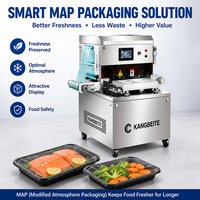 Máquina de Envasado en Atmósfera Modificada para Frutas Frescas, Máquina Selladora MAP, Equipo Automático de Envasado de Alimentos con Inyección de Gas