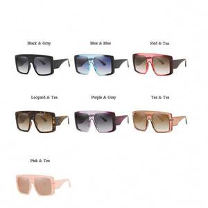 Lunettes de soleil carrées vintage personnalisées avec logo, grande taille, pour femmes, collection 2020, vente chaude - Product Image 6