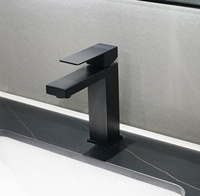 Cartouche en céramique 304 acier inoxydable salle de bain évier robinet mitigeur thermostatique eau chaude et froide robinet carré bassin robinets
