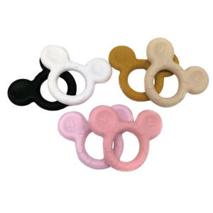 Anneau de dentition en Silicone naturel de haute qualité pour bébé, jouets de dentition <span class=keywords><strong>Minnie</strong></span> Mouse pour la fabrication de chaîne de sucette - Product Image 2