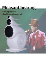 Enceinte Bibliothèque Hi-Fi pour Système Sonore Home Cinéma, Haut-Parleur 3 Voies de 8 Pouces avec Excellent Son