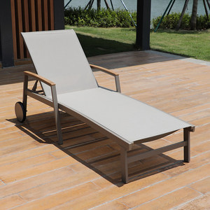 Chaise longue d'extérieur pour villa, terrasse, piscine, chaise de plage, résistante à l'eau et aux UV, pour hôtel - Product Image 4
