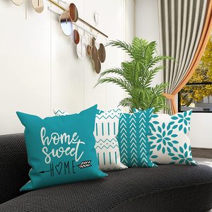 Housse <span class=keywords><strong>de</strong></span> coussin style bohème Home Sweet Home, plusieurs options <span class=keywords><strong>de</strong></span> couleurs, 100% polyester, <span class=keywords><strong>pour</strong></span> <span class=keywords><strong>canapé</strong></span> <span class=keywords><strong>de</strong></span> ferme, hôtel - Product Image 1