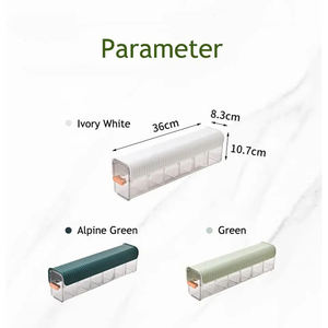 Organizzatore da Parete con 6 Scomparti Trasparenti per Biancheria Intima, Calzini, Spezie, Cavi e Accessori per Camera da Letto - Product Image 2