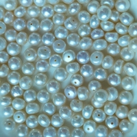 Perles de culture d'eau douce blanches et roses pour la fabrication de bijoux et le bricolage artisanal