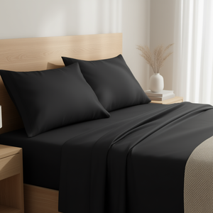 Juego de Sábanas Individuales de Microfibra, 2000 Hilos, 100 cm de Ancho, Color Sólido, para Uso Doméstico, 4 Piezas, Estilo Moderno - Product Image 2