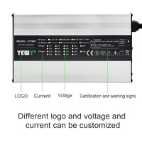 Chargeur de batterie Lifepo4 au lithium-ion-acide 900W pour voiturettes de golf et scooters Chargeur 12v 24v 48v 72v