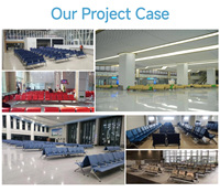 MORE DESIGN Mobilier d'attente avec structure métallique, sièges doubles, chaise en cuir pour hôpitaux, aéroports et salles d'attente publiques