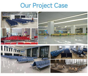 كرسي انتظار معدني مزدوج المقاعد بتصميم عصري للمستشفيات والأماكن العامة وصالات انتظار المطارات مصنوع من الجلد - Product Image 6