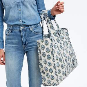 <span class=keywords><strong>Sac</strong></span> fourre-tout en coton tendance de la collection BSCI OEM Block Print, <span class=keywords><strong>sac</strong></span> de <span class=keywords><strong>plage</strong></span> matelassé à fleurs, grand <span class=keywords><strong>sac</strong></span> fourre-tout pour les nouvelles mamans - Product Image 3