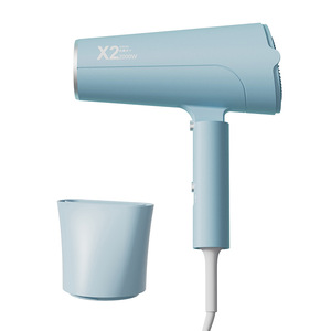 Oulaishi Folding Hair Dryer Dc Motor Blue Grey Compact Heat Protection For Home And Hotel Use - Product Image 2