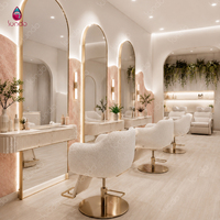 Conception d'intérieur de salon de beauté et de manucure, personnalisation complète de la pièce, rénovation de magasin de coiffure et de manucure