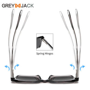 แว่นกันแดดผู้หญิงกรอบ TR90แจ็คสีเทา UV400บานพับสปริงป้องกันแสงสะท้อน K029สีดำไล่ระดับสี - Product Image 1