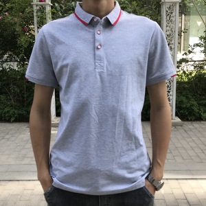 Mode nouveau solide blanc 260g 100% coton en gros respirant été polos à manches courtes garçon Sport hommes T-shirt - Product Image 4