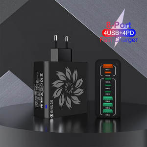 150W USB multi-ports charge rapide PD adaptateur mural pour téléphone portable 8 ports 4A + 4C Compatible iPhone16 15 14 Pro pour Xiaomi pour Samsun - Product Image 2