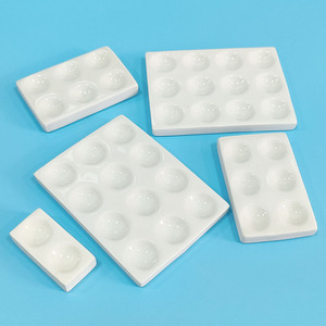 Paleta de pintura de acuarela de cerámica de 6/12 pozos con cubierta Paleta de artista de mezcla de porcelana - Product Image 6