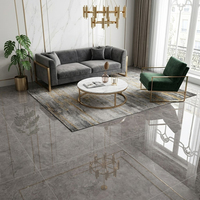 Carrelage intérieur pour sol en marbre marron 60x60, texture marbre café, carreaux de sol en porcelaine polie pour appartement