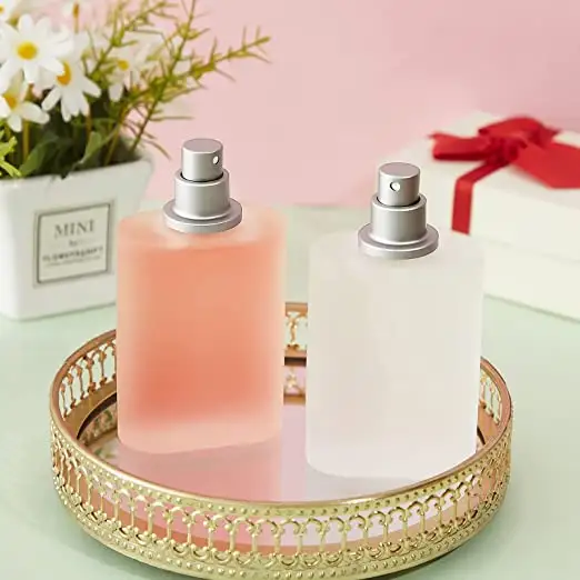 Premium 50ml100ml Clear frosted Empty Glass Bottle New design Perfume Bottle with packaging