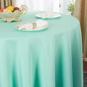 Özel Logo dikdörtgen yuvarlak Polyester masa örtüsü olay beyaz masa örtüleri masa örtüsü düğün otel parti restoran