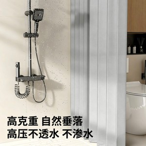 Adjustable Shower Curtain Pole Straight Type With Hooks For Bathroom Insulation Waterproof Mildew Proof Polyester Material - Product Image 3