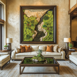 Gepreserveerd mos wandpaneel handgemaakt op maat milieuvriendelijke binnenwanddecoratie |   Valentijnsdag 5+ jaar levensduur OEM/ODM - Product Image 5