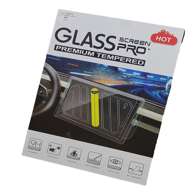 9H Hardness 2.5D 0.33mm Interior Car Screen-Alignment Mount Kit Tempered Glass Screen Protector for Tesla Model 3/Y