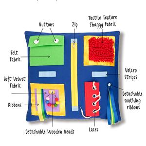 Coperta sensoriale Fidget a 2 lati per adulti con attività di demenza per aiutare l'<span class=keywords><strong>asperger</strong></span> autistico di Alzheimer a migliorare la memoria - Product Image 5