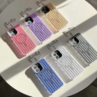 Coque de téléphone magnétique antichoc à rayures ondulées 3D Business compatible avec iPhone 17 16 15 14 Pro Max