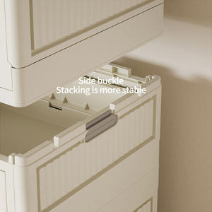 خزانة ملابس بيضاء كبيرة قابلة للطي للأطفال خزانة ملابس أطفال محمولة - Product Image 2