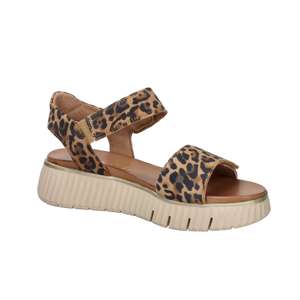 Tamaris Sandales d'été compensées pour femme, imprimé léopard, talon plateforme 8-88720-44 - Product Image 1