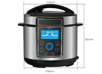 Cuisinière à pression électrique 6L 1000W 220V, multifonction 12-en-1 avec commande tactile numérique pour restaurant, cuisine, hôtel, dortoir
