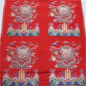 质地好传统奢华75厘米刺绣提花龙锦面料沙发家纺裤 - Product Image 5