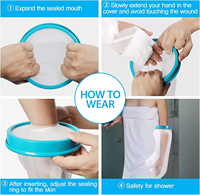 Protège-plâtre imperméable réutilisable pour jambe entière, idéal pour la douche et le bain, convient aux fractures, aux attelles et aux bandages
