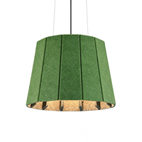 Abat-jour acoustique en forme de cloche côtelée, en feutre de polyester moulé, riveté, absorbant le son, fabrication OEM