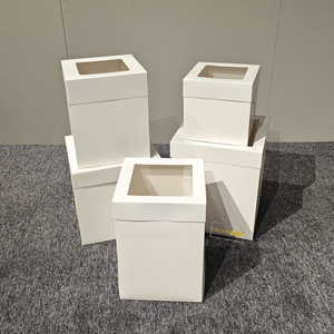 高品质12*10英寸方板蛋糕盒2毫米回收材料透明食品储存窗口 - Product Image 1