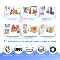 Jouets magnétiques Chengji pour enfants, blocs magnétiques éducatifs, blocs sensoriels pour enfants, blocs d'empilage magnétiques pour la lutte contre les incendies et l'ingénierie