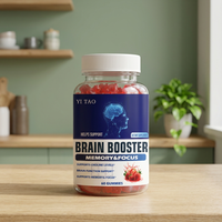 Gummies Cérébrales Naturelles OEM/ODM pour la Concentration et l'Apprentissage, Supplément Nootropique à Base de Plantes, Performance Mentale pour Étudiants et Personnes Âgées