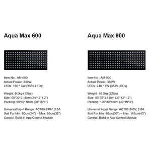 ไฟ LED สำหรับตู้ปลา MICMOL <span class=keywords><strong>Aqua</strong></span> <span class=keywords><strong>Max</strong></span> 600/900 ฟูลสเปกตรัม สำหรับตู้นาโน ตู้ไม้น้ำ หรือตู้ทะเล - Product Image 6