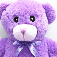 Jouet en peluche parfumé à la lavande, personnalisé, chaud, micro-ondes, Animal en peluche de 20CM, ours en peluche violet de 30CM