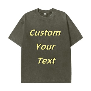 <b>Y2K</b> Vintage Oversized Acid Washed T-Shirts for Men & Women 100% Cotton Knitted Graphic Print Casual Streetwear <b>Tops</b> - Product Image 4