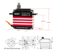 Moteur servo numérique HV à engrenages métalliques sans balais KST SV6010-12 70Kgf.cm 0.09sec DC12V en alliage d'aluminium 4 pôles pour RC à grande échelle