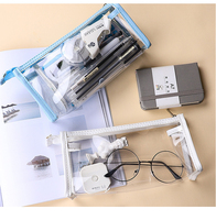 Promotion : Trousse à stylos scellable en PVC transparent, étui à crayons portable multifonctionnel pour étudiants
