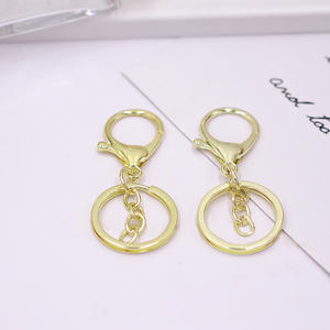 Vente en gros de crochets mousquetons en métal plaqué, fermoirs mousquetons, accessoires pour porte-clés circulaires DIY, porte-clés en métal, boucles en vrac pour la fabrication de bijoux - Product Image 5