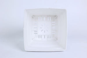 Pot de fleurs en plastique blanc léger et écologique, surface texturée ondulée, pour la décoration de la maison, du bureau, du balcon, du sol, petite taille - Product Image 4