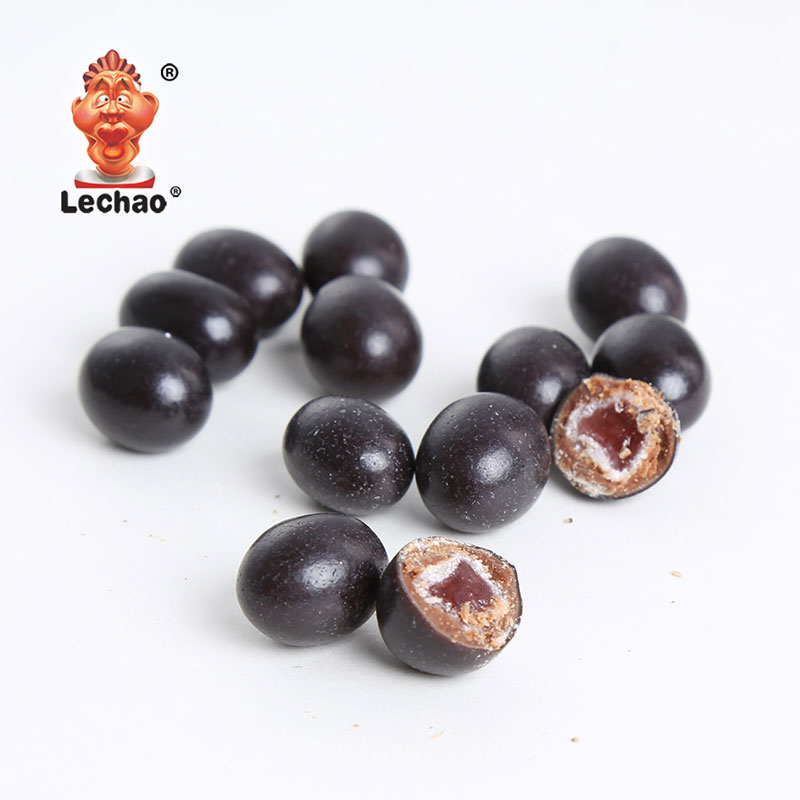 Caramelo de Chocolate recubierto de gummy bean, sabor a fruta