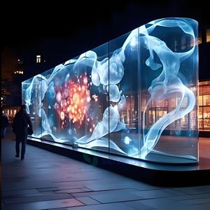 Màn hình LED trong suốt ngoài trời bán chạy, màn hình quảng cáo bằng kính - Product Image 3