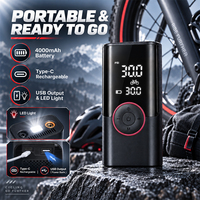 Compresseur d'air électrique portable intelligent Jinta 4000 mAh rechargeable avec arrêt automatique pour vélo, moto et ballons